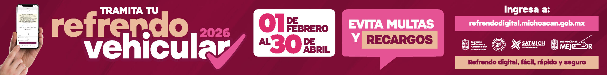 Refrendo vehicular 2026