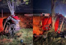 Conductor de camioneta muere tras chocar contra árbol en la Morelia-Pátzcuaro