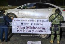 Aseguran armas y vehículos con insignias de grupo delictivo en Zinapécuaro e Indaparapeo