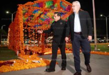 Con altares de Día de Muertos, honra Bedolla memoria de elementos caídos de la Guardia Civil